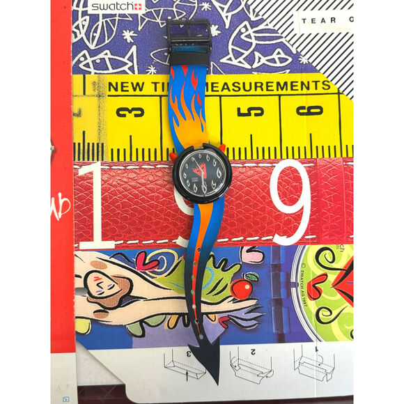 Swatch watch HOT STUFF PMB103 1995 Worldwide Packagings New With New battery - Picture 2 of 6